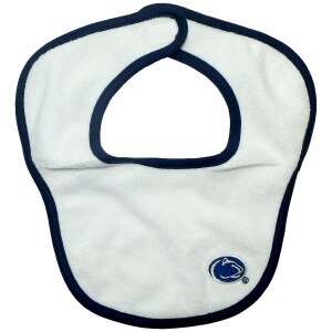 newborn juice bib white with navy image